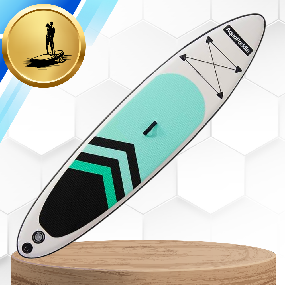 Надувная SUP доска AquaPaddle 320 см комплект с веслом и насосом 180 кг