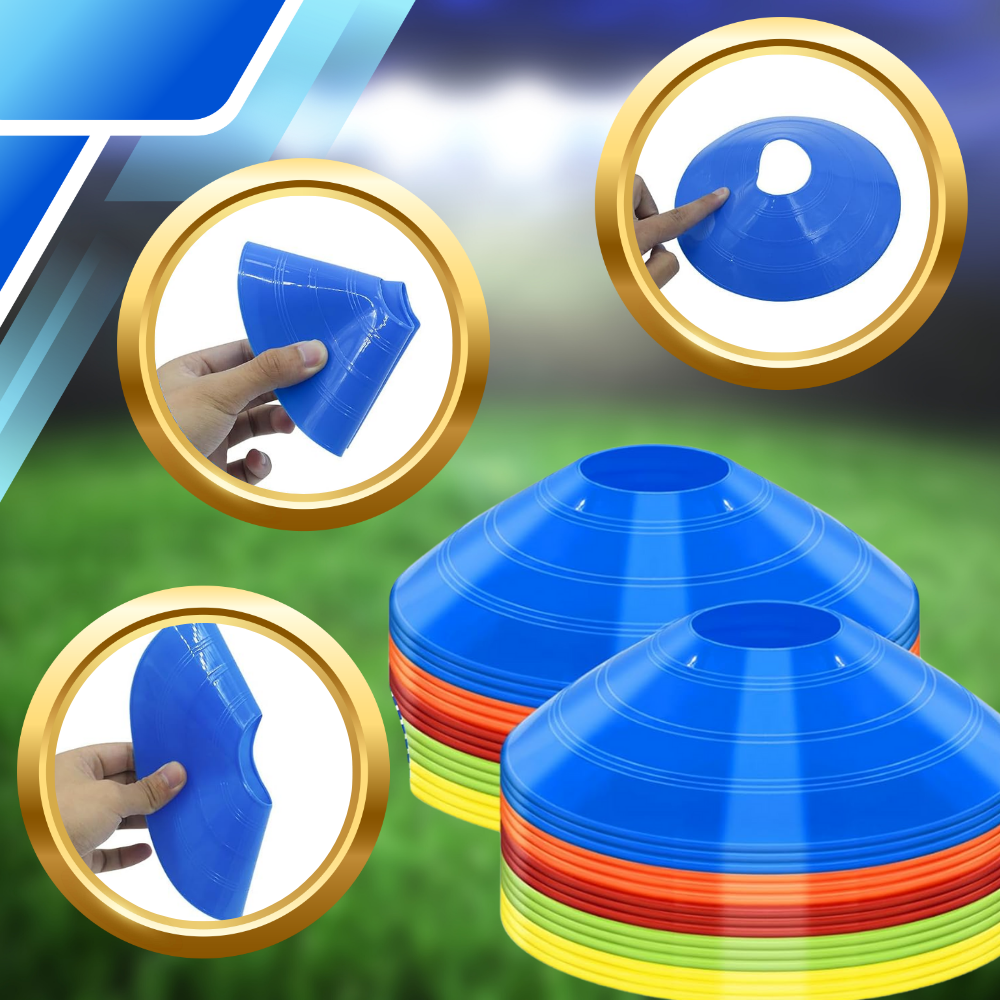 Training Cones for Football, 50 Pcs, Flexible