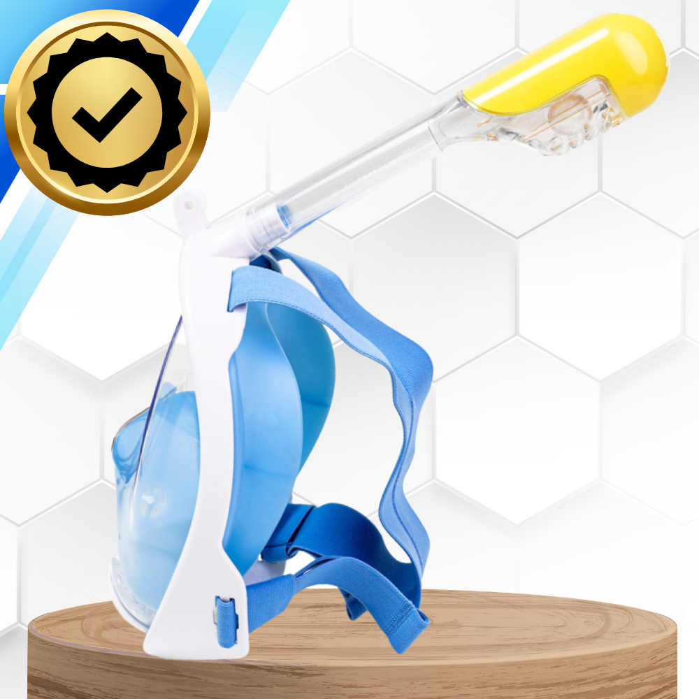 Bakalu Full Face Snorkeling Mask S/M, White/Blue