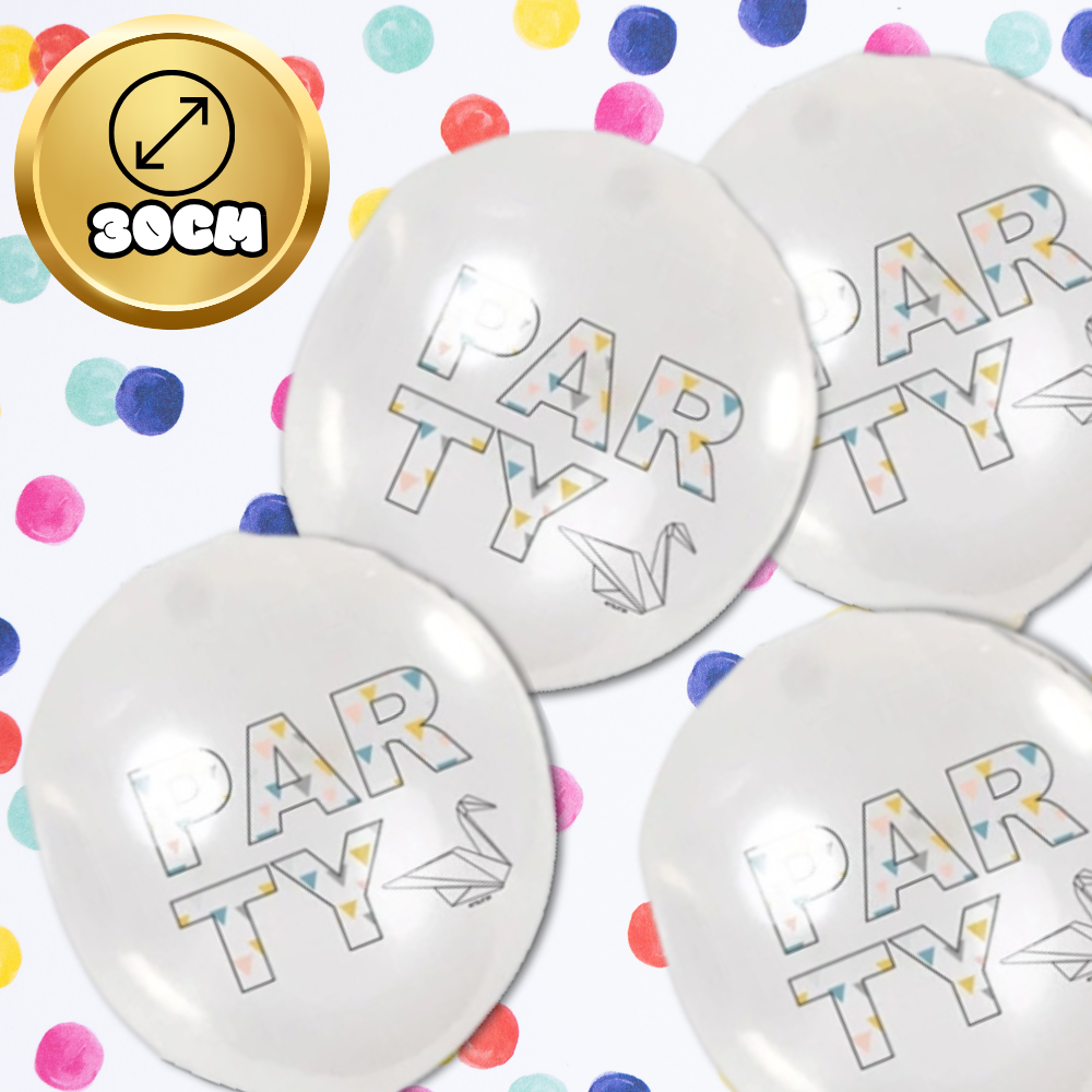 Bakalu Transparent White Balloons Party Origami, 12 pcs.