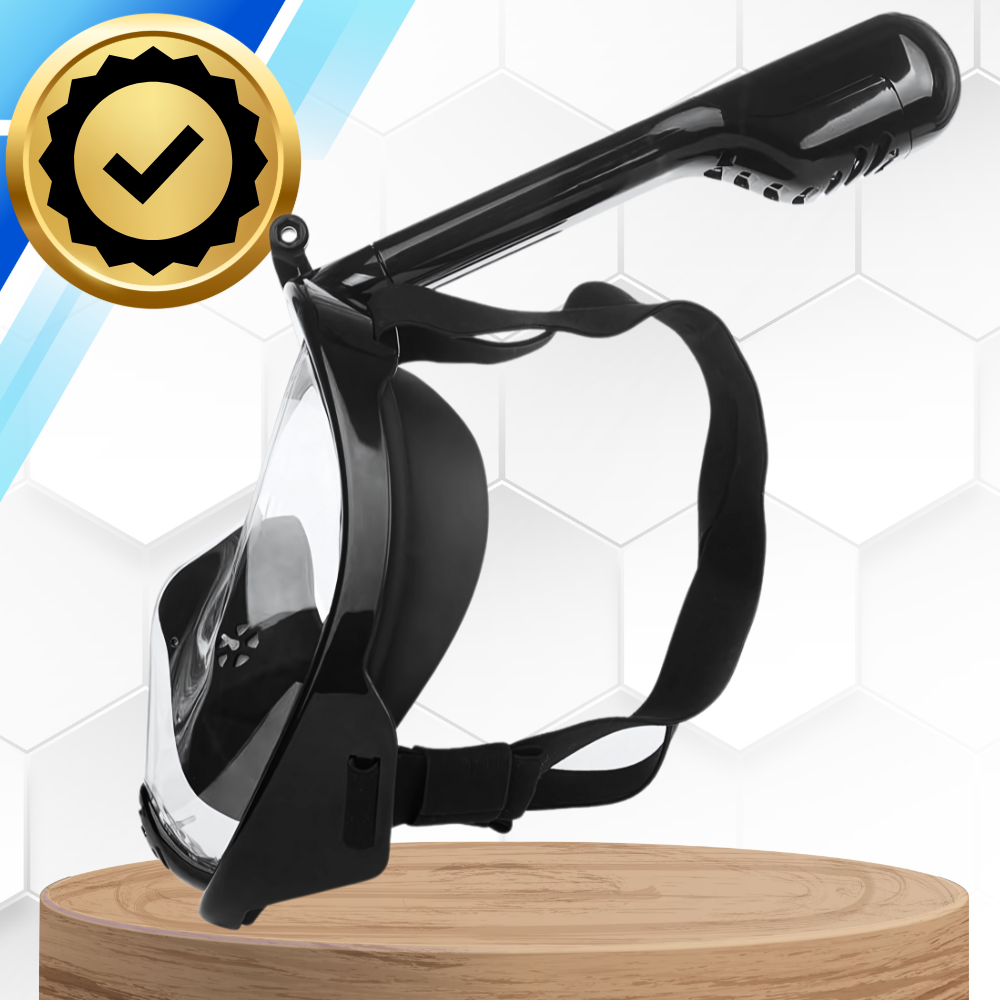 Bakalu Full Face Snorkeling Mask L/XL with GoPro Mount, Black