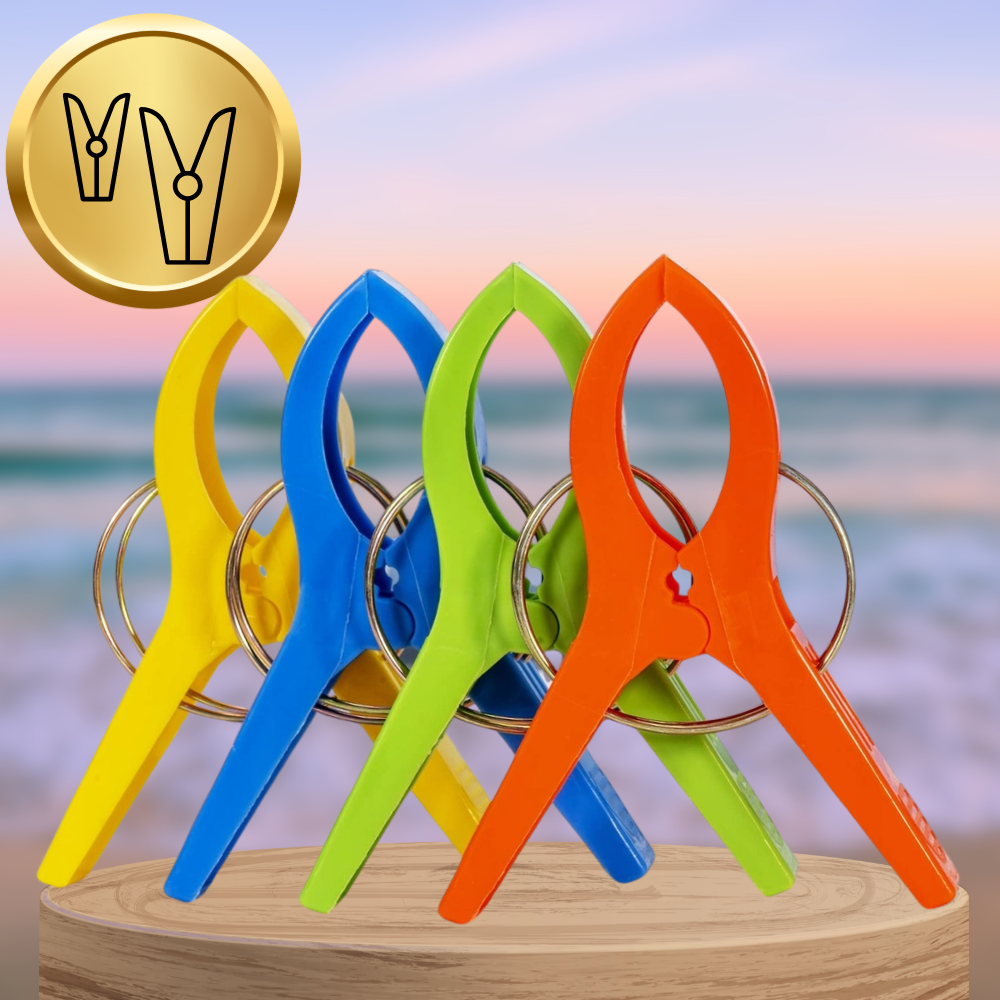 Large Beach Towel Clips for Sun Loungers XXL, Set of 4
