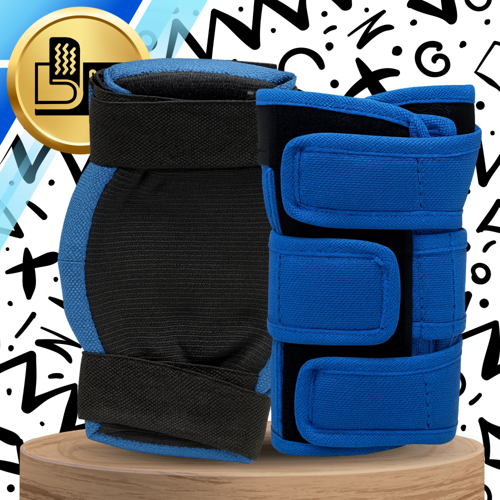 Kids Protective Gear Set for Skating and Biking 6 Pcs XS, Blue (2)