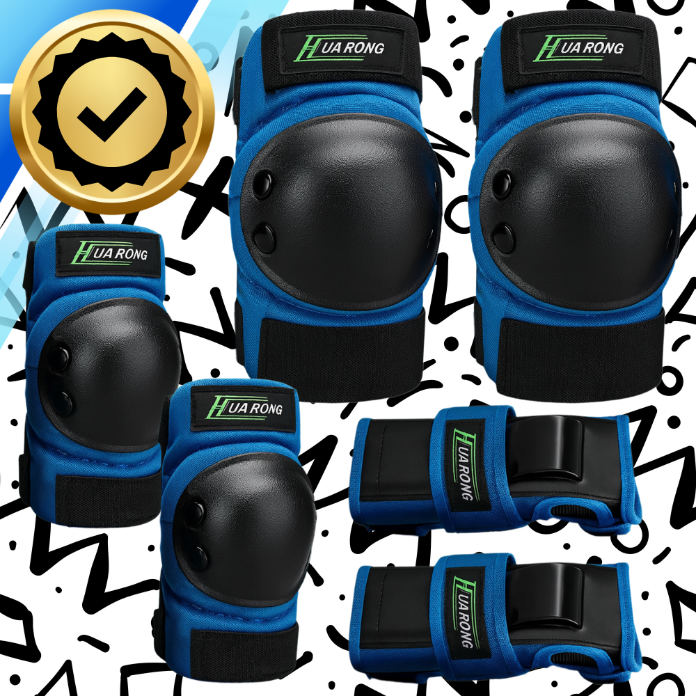 Kids Protective Gear Set for Skating and Biking 6 Pcs XS, Blue (3)