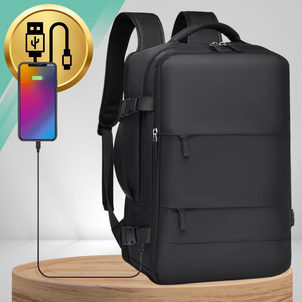 Ceļojumu mugursoma 40x30x20 Wizzair un Ryanair rokas bagāža ar USB portu