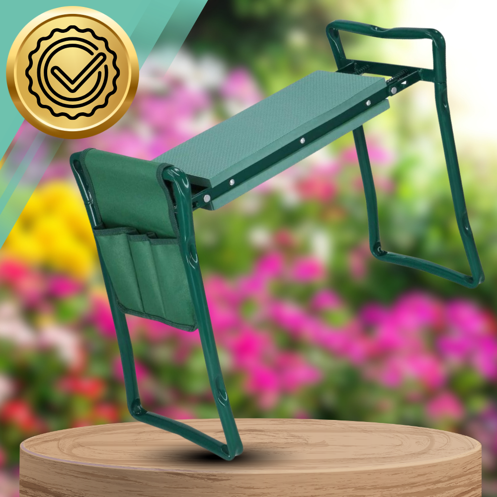 Folding Garden Kneeler and Seat Stool, Green