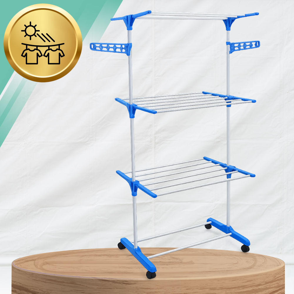 Large Vertical Foldable Clothes Drying Rack with Wheels