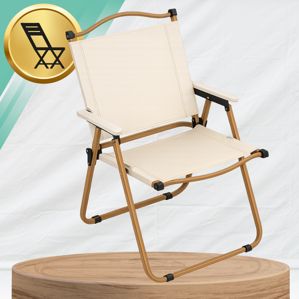 Folding Metal Garden Chair for Patio and Balcony, Portable Camping Chair