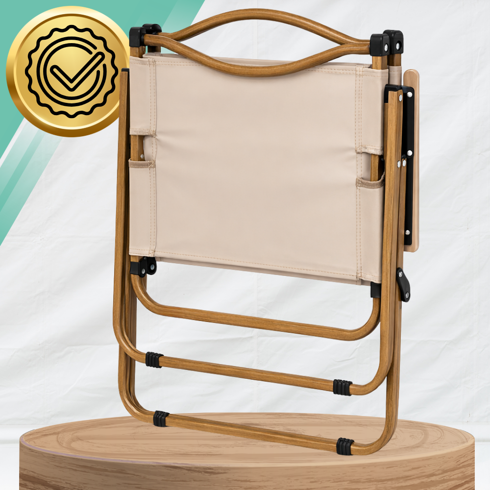 Folding Metal Garden Chair for Patio and Balcony, Portable Camping Chair