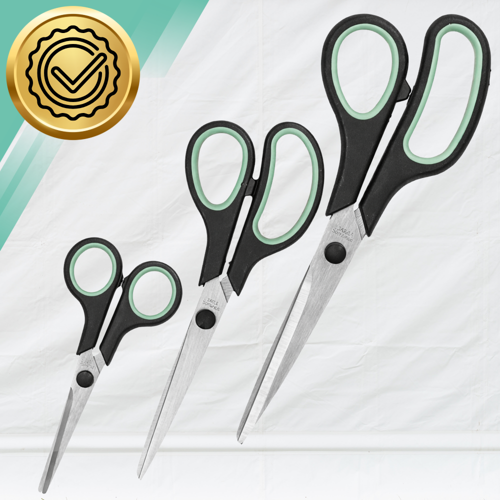 Universal Scissors Set 3-Piece Stainless Steel Danyson, White Green
