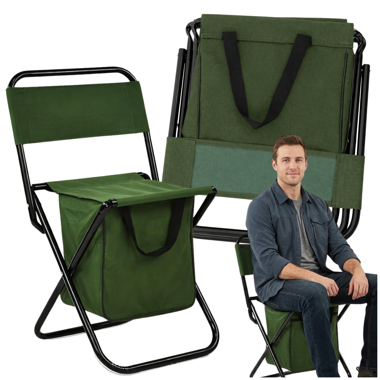 Saliekams tūrisma krēsls makšķerēšanai un kempingam
