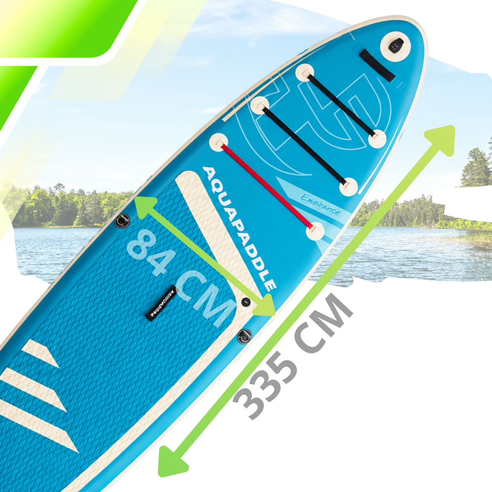 SUP-борд AquaPaddle Explorer Light Blue с сиденьем, 335x84x15 см