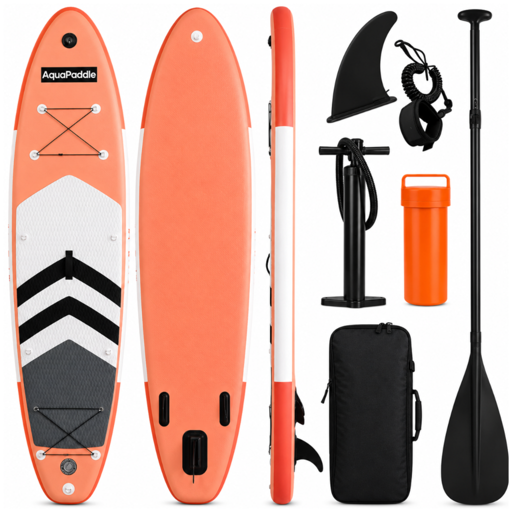 SUP-доска AquaPaddle 320 см, комплект с веслом, насосом и рюкзаком, 180 кг