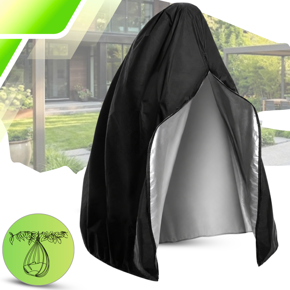 Waterproof Cover for Hanging Garden Chair 190x115 cm, Black