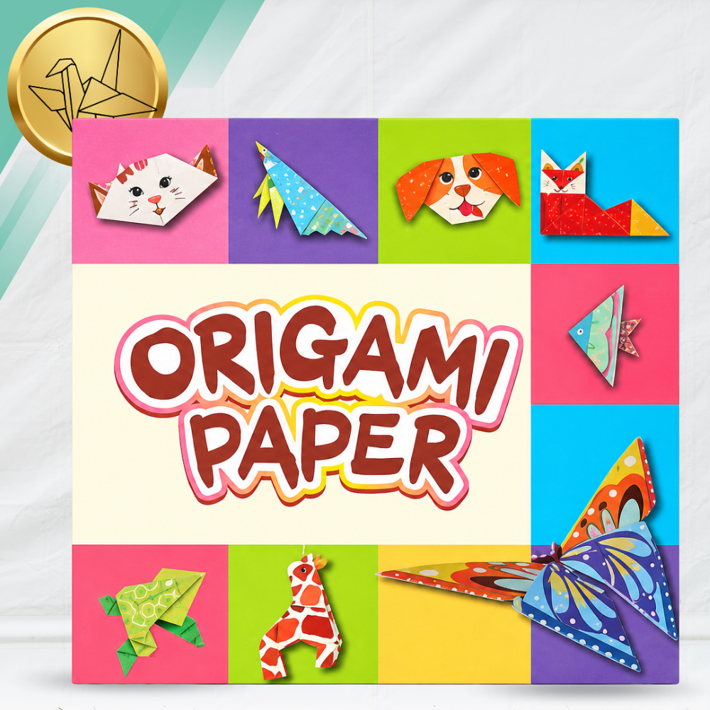 Origami komplekts bērniem, 54 lapas, 27 dzīvnieku modeļi ar instrukciju