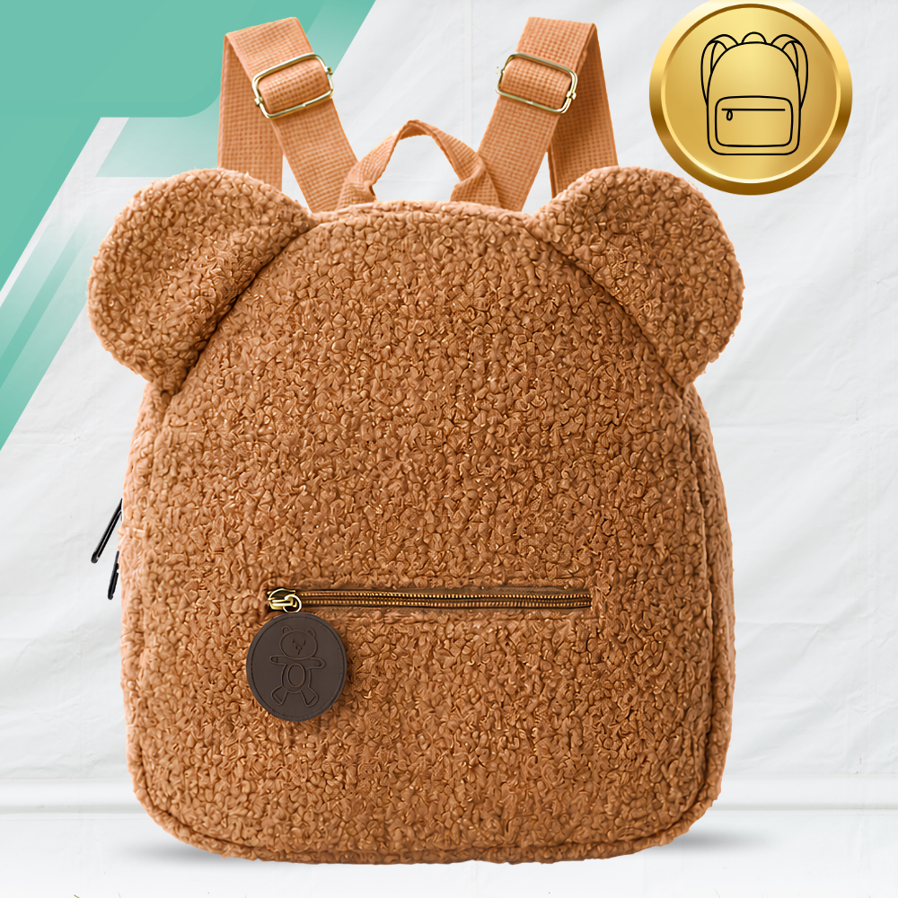 Kids Preschool Backpack Teddy Bear Lightweight, Brown