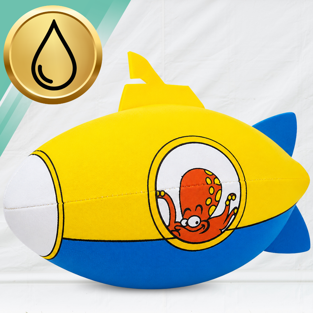 Neoprēna ūdens bumba Waimea Animal Submarine Blue, 18 cm, dzeltena/zila