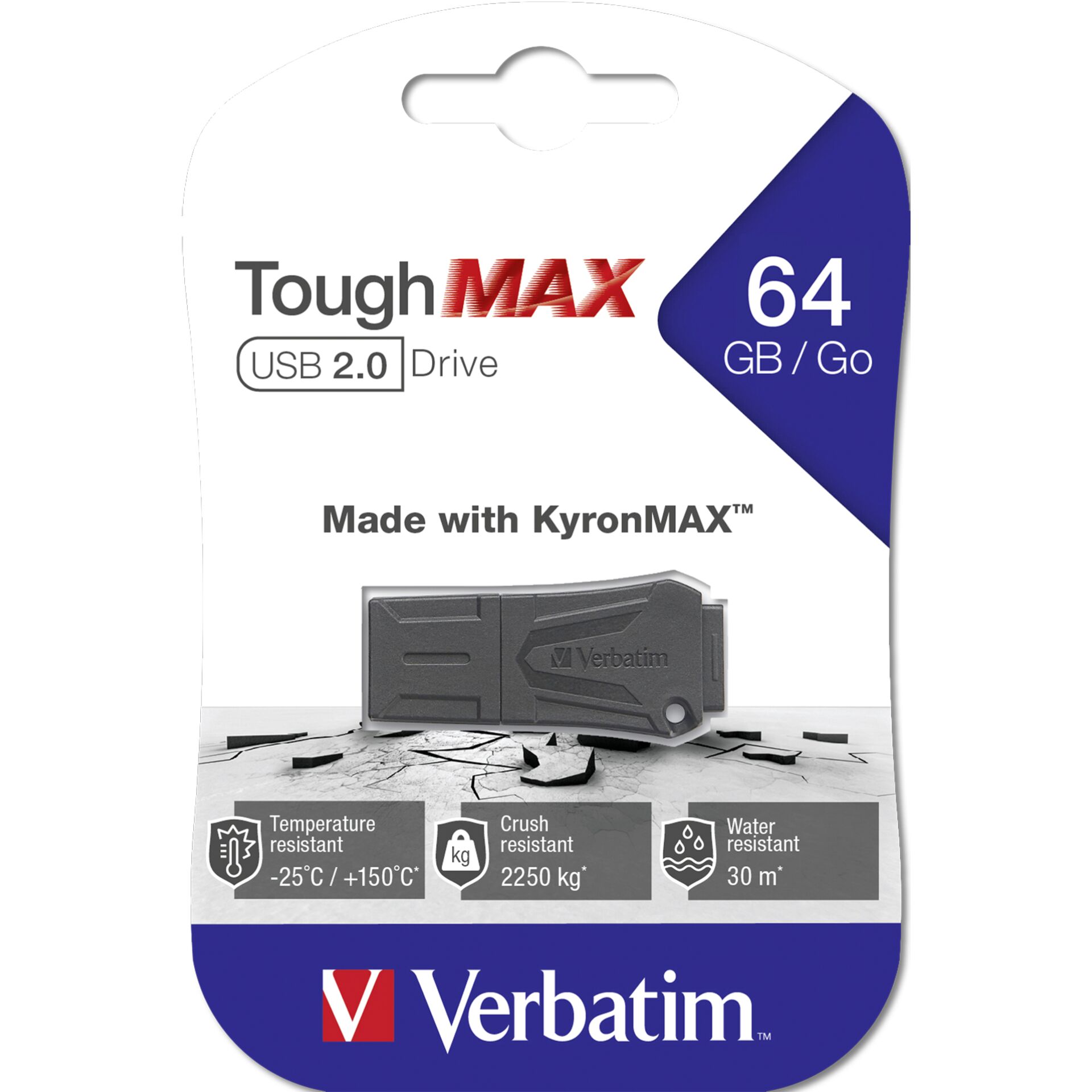 USB zibatmiņa Verbatim ToughMAX 64 GB