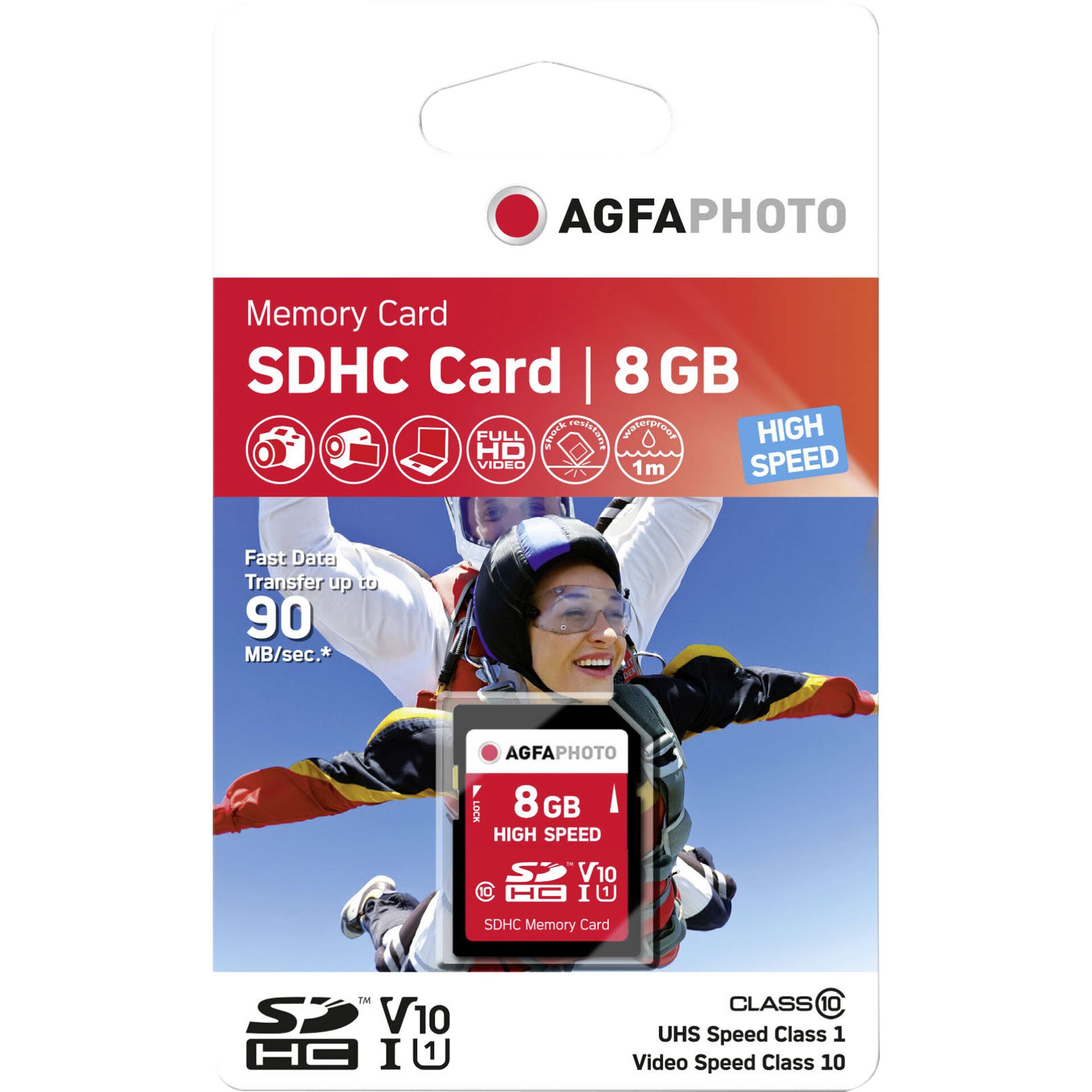 AgfaPhoto SDHC atmiņas karte 8 GB