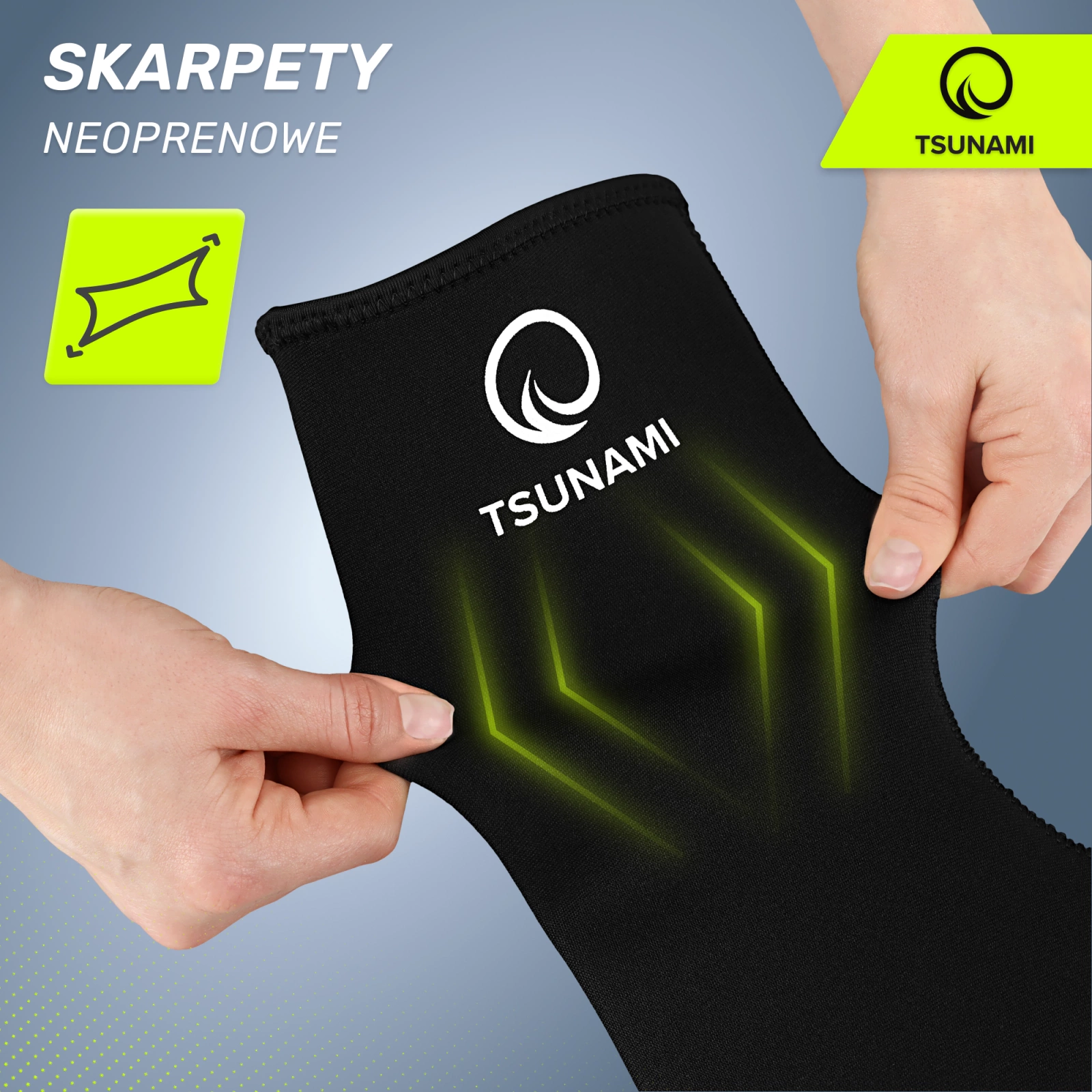 TSUNAMI 5 mm Neoprene Socks for Cold Water Swimming, 42/43, black