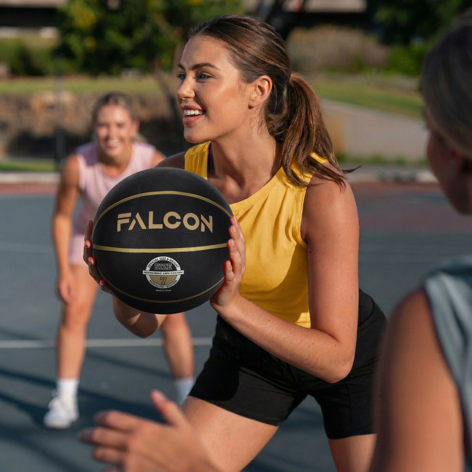 4Fizjo Falcon Basketbola bumba, 7. izmērs, melna