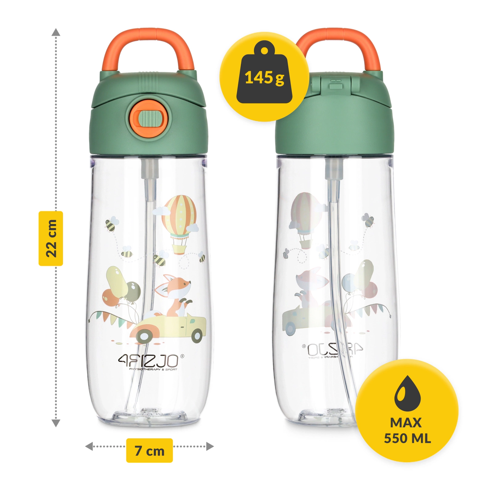 4Fizjo bērnu ūdens pudele Baloni 550 ml