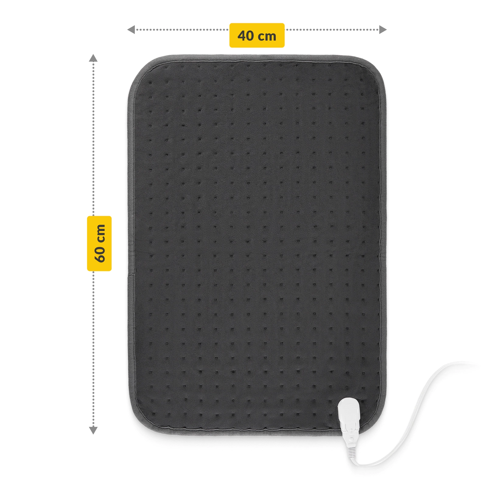 4Fizjo Electric Heating Pad 60x40 cm, 80W, Grey