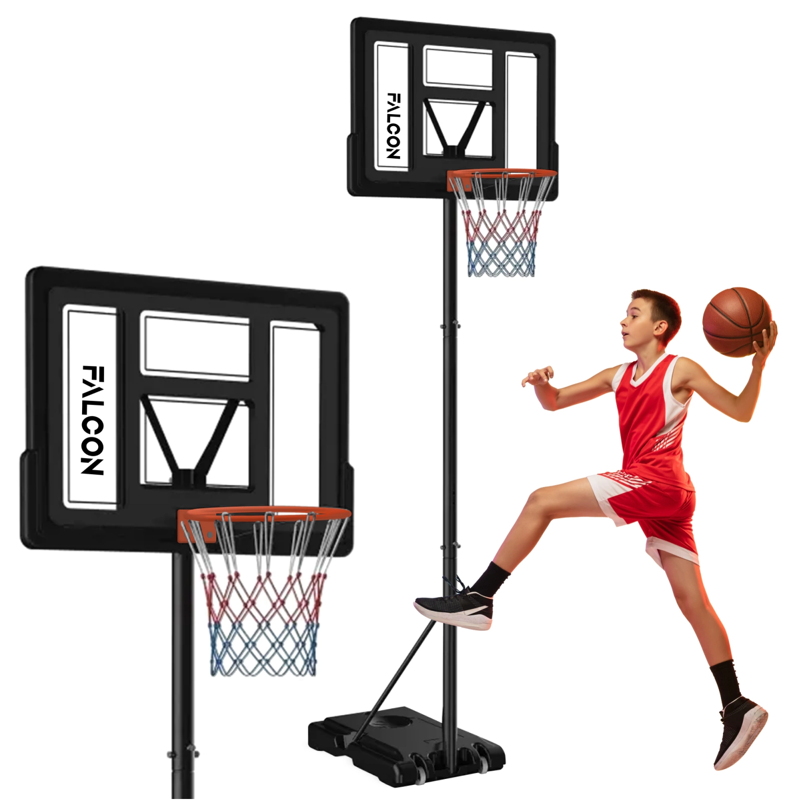 Regulējams brīvi stāvošs basketbola grozs FALCON JUNIOR 2