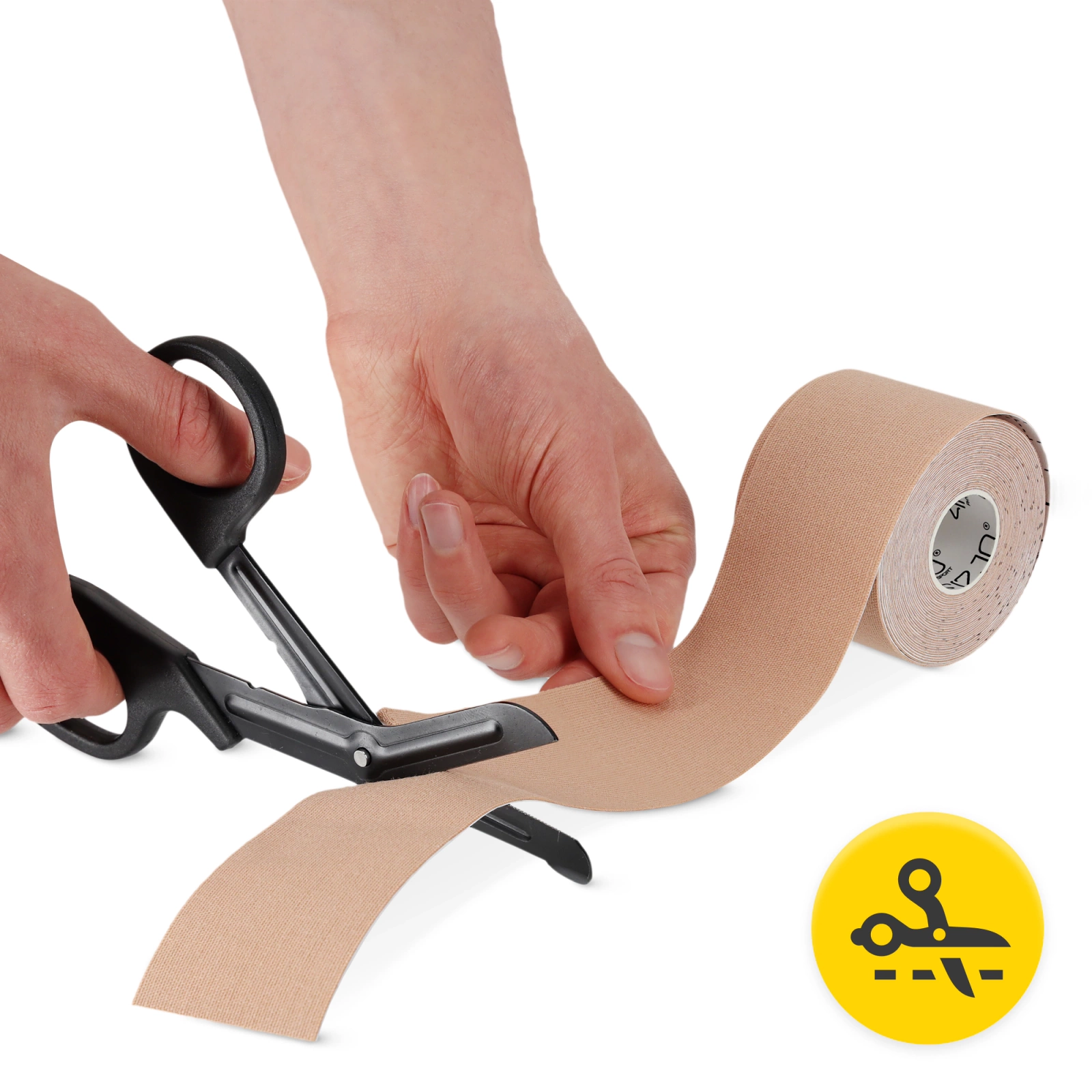4Fizjo Kinesiology Taping Scissors, Stainless Steel with Teflon Coating