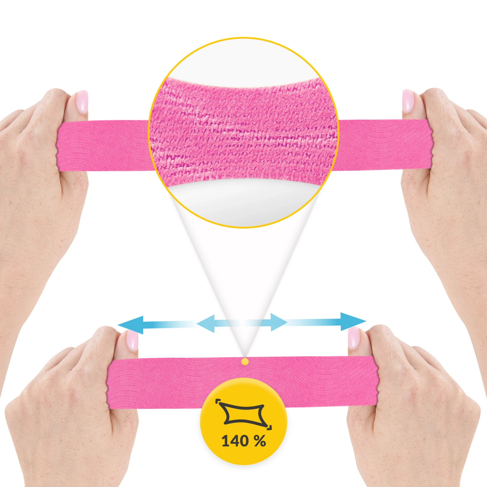 4Fizjo Kinesiology Tape 5 cm x 31 m, Pink