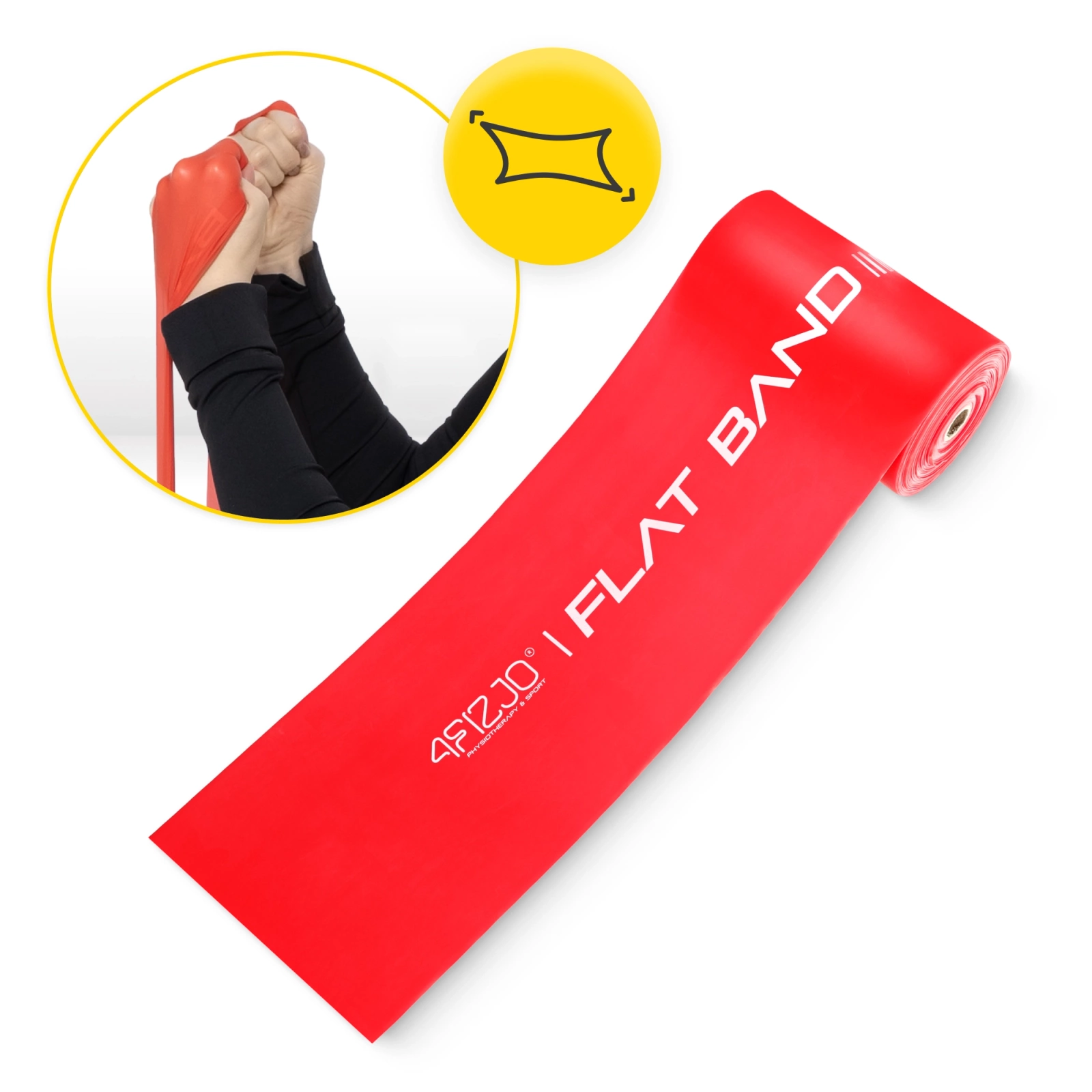 4Fizjo FLAT BAND Rehabilitation Band 2-4 kg 30 m, Red