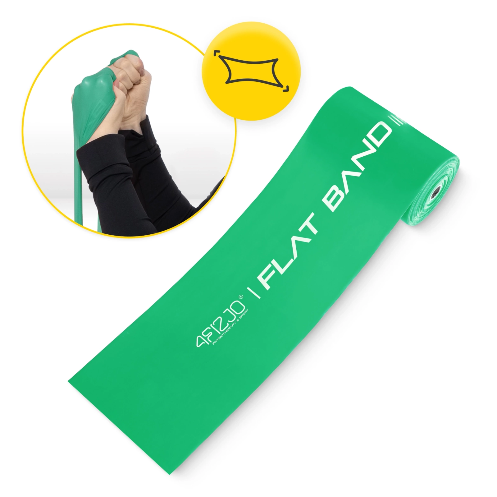 Лента для реабилитации 4Fizjo FLAT BAND 5-8 кг, 30 м, зеленая