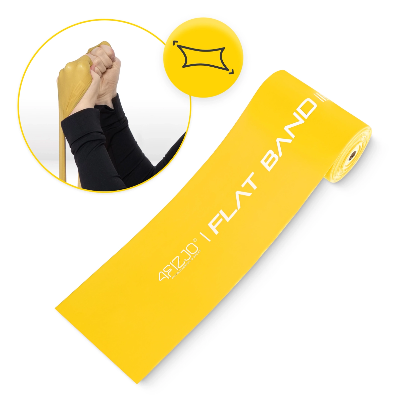 4Fizjo Flat Band Rehabilitation Band 1-2 kg 30 m, Yellow