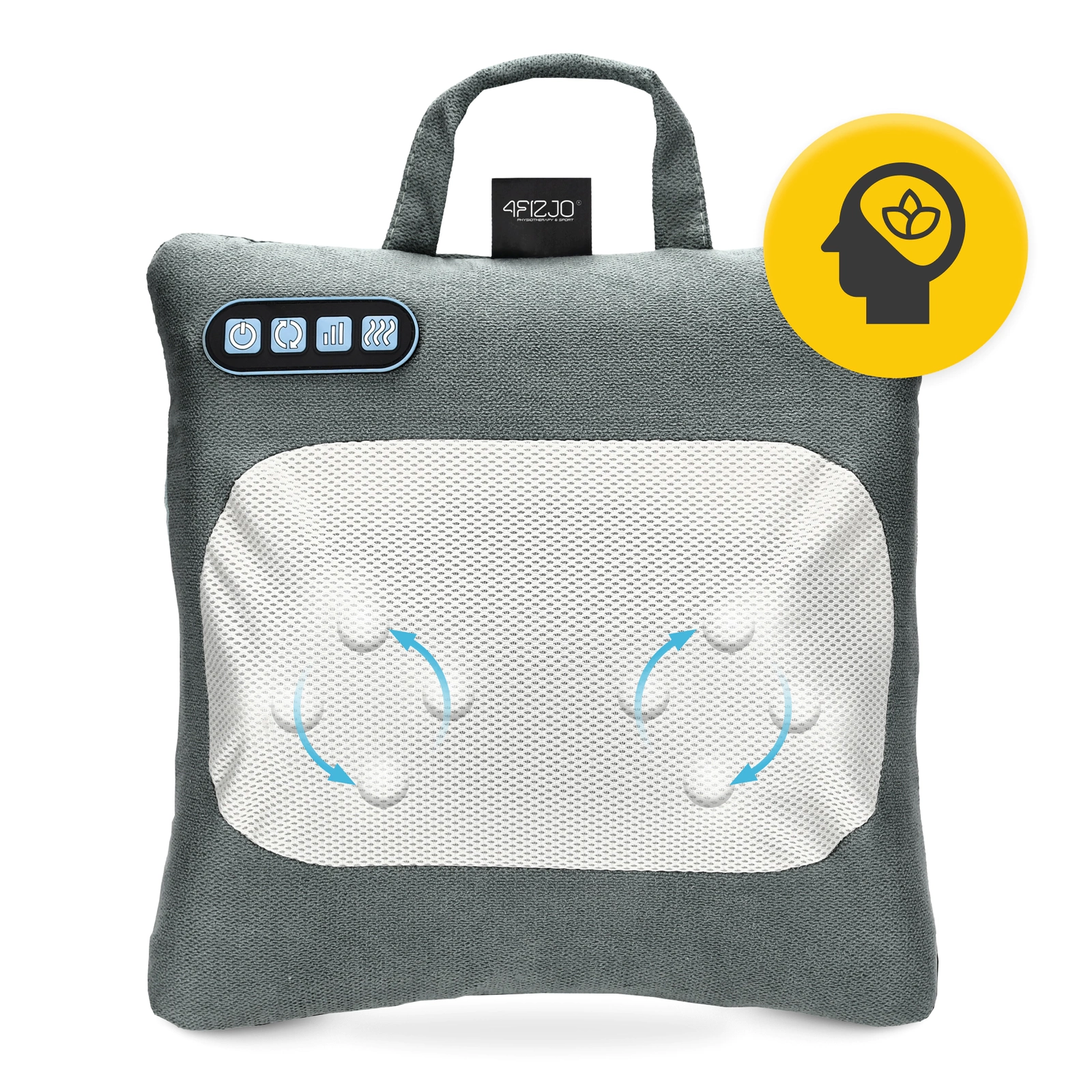 Apsildāms Shiatsu masāžas spilvens LITE, pelēks