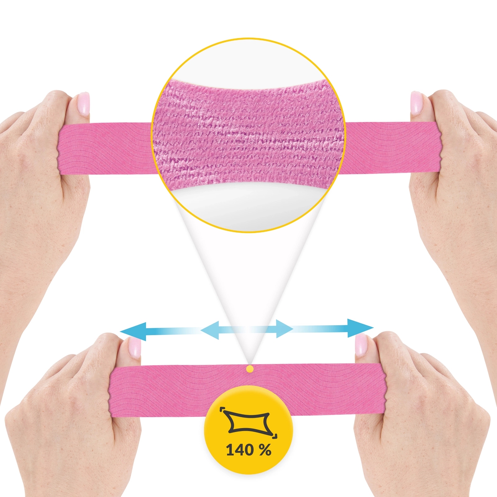 4Fizjo 1090 Kinesiology Tape 5 cm x 5 m, Pink