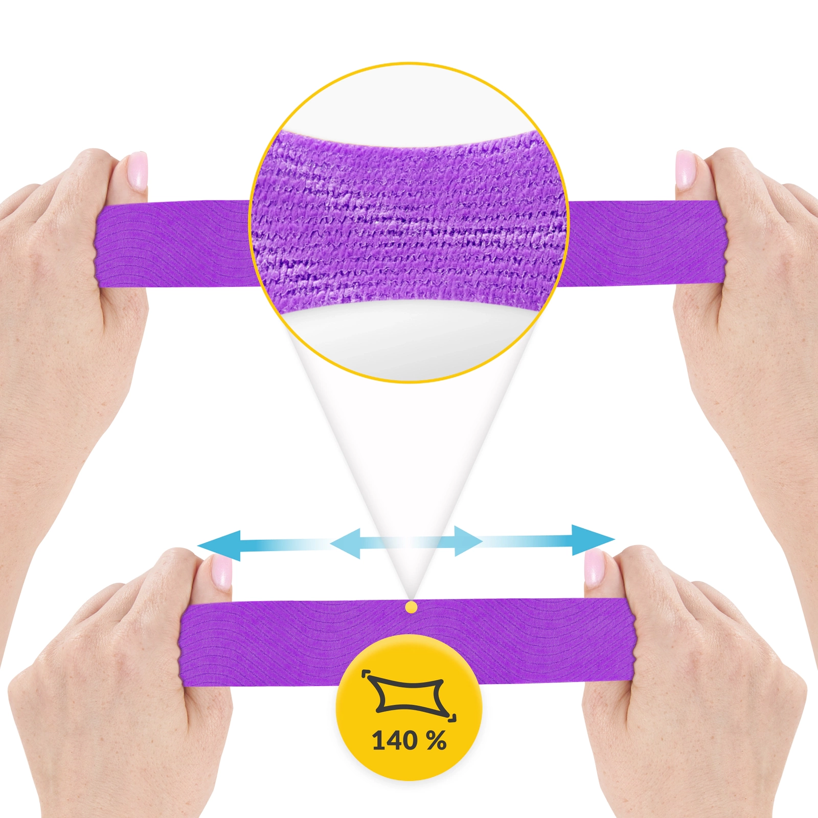 4Fizjo Kinesiology Tape 5 cm x 5 m, Purple