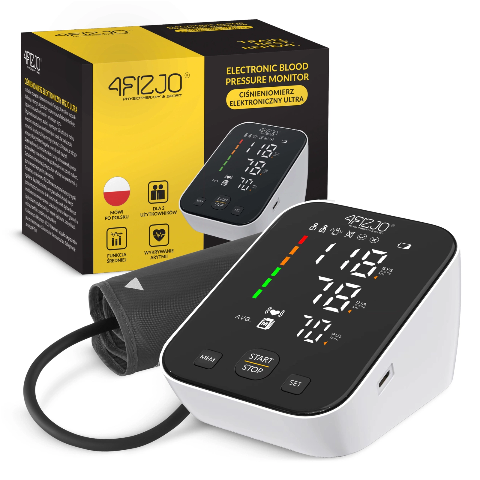 Elektroniskais augšdelma asinsspiediena mērītājs 4FIZJO ULTRA