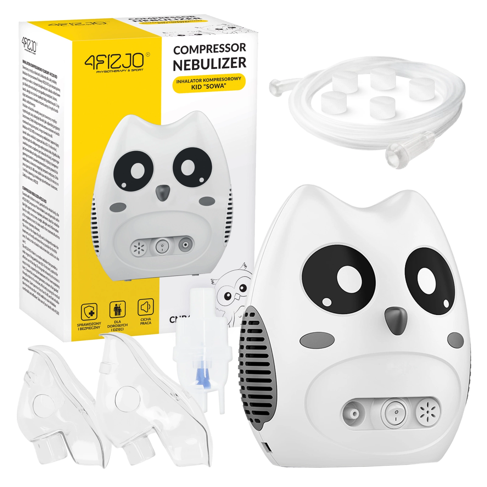 4Fizjo 1348 KID SOWA Compressor Nebulizer for Children