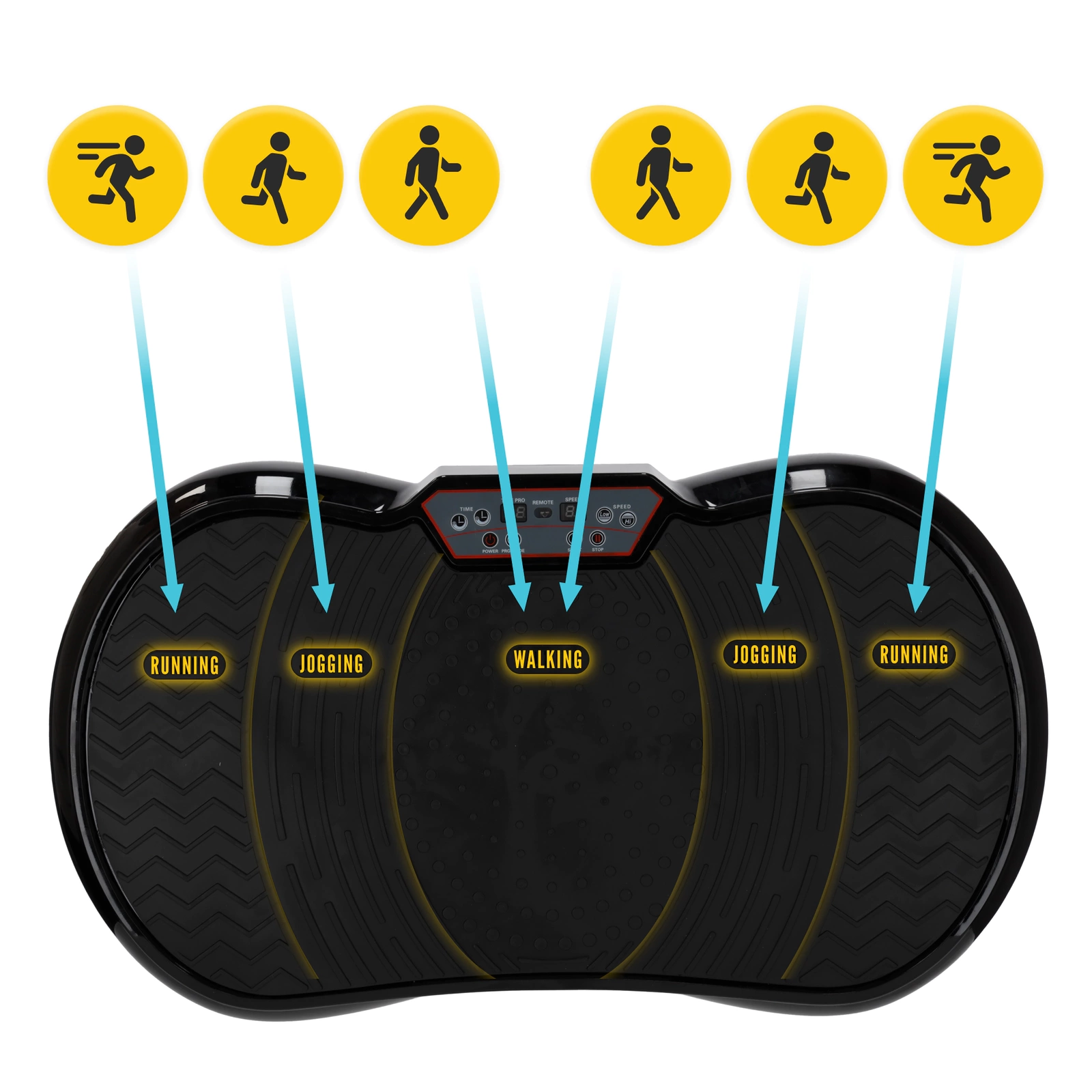 4Fizjo PRO+ vibrācijas platforma treniņiem, melna