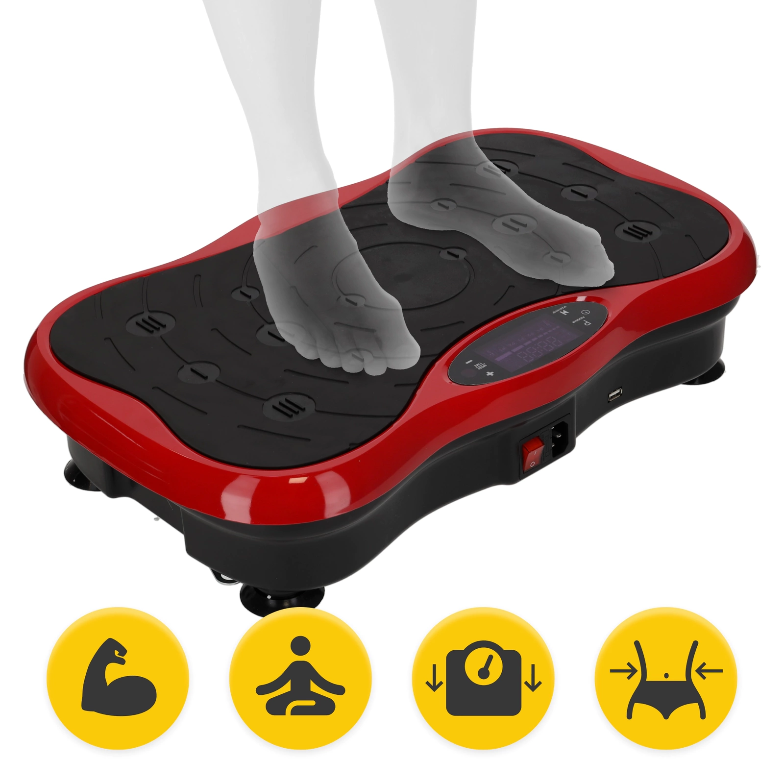 4FIZJO ULTRA+ Vibration Plate for Fitness and Exercise, red