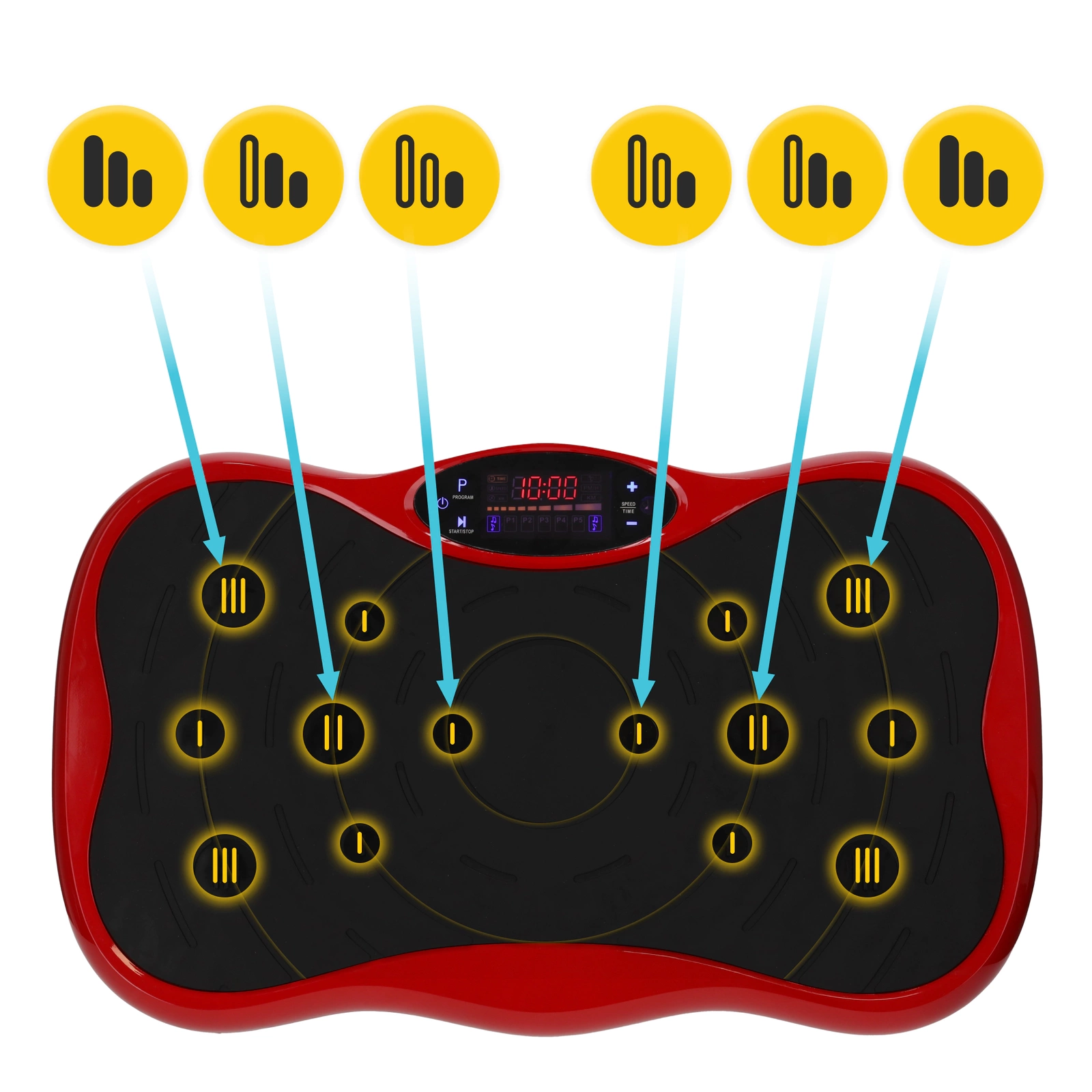 4FIZJO ULTRA+ Vibration Plate for Fitness and Exercise, red