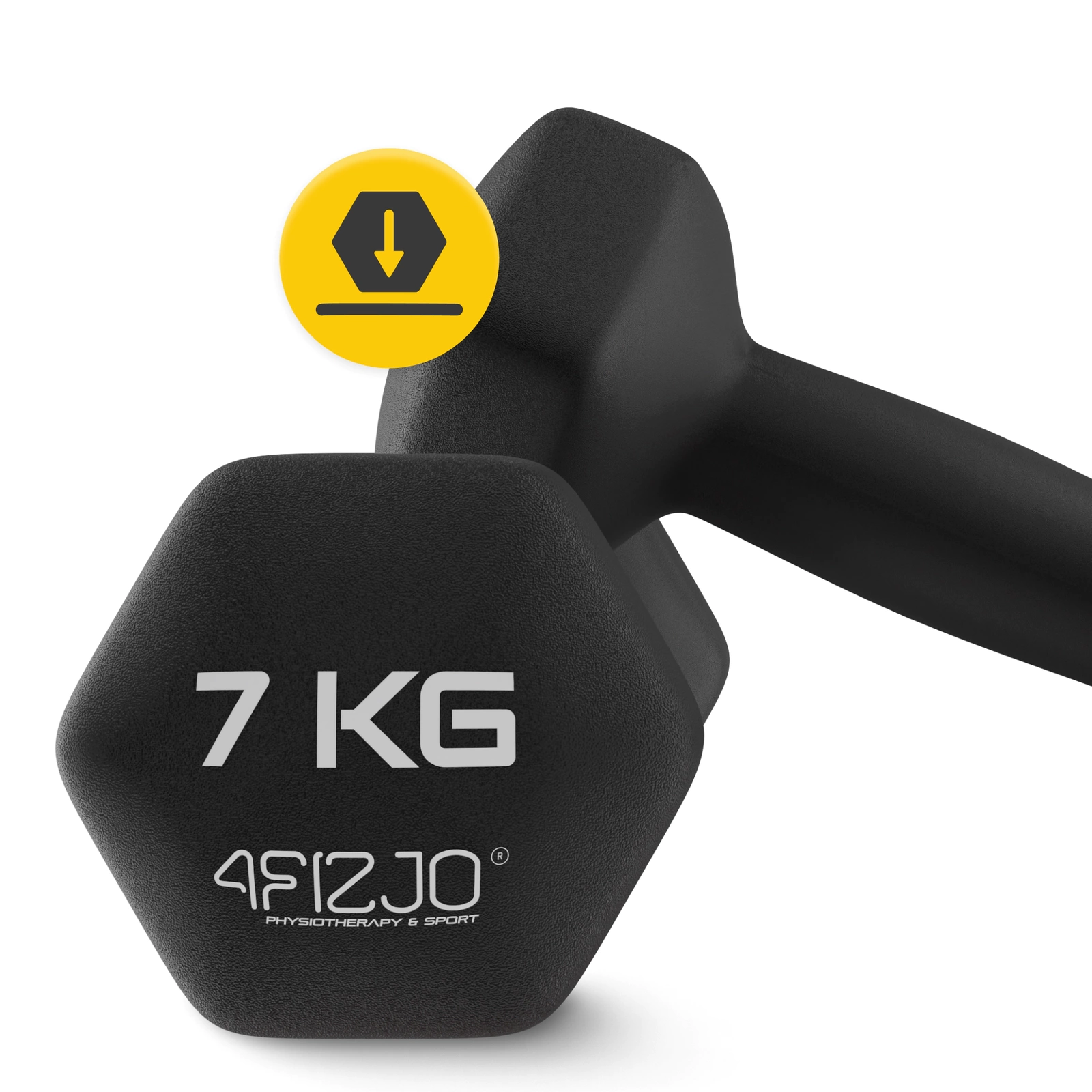 Чугунные гантели 4Fizjo Classic, 2 x 7 кг, черные
