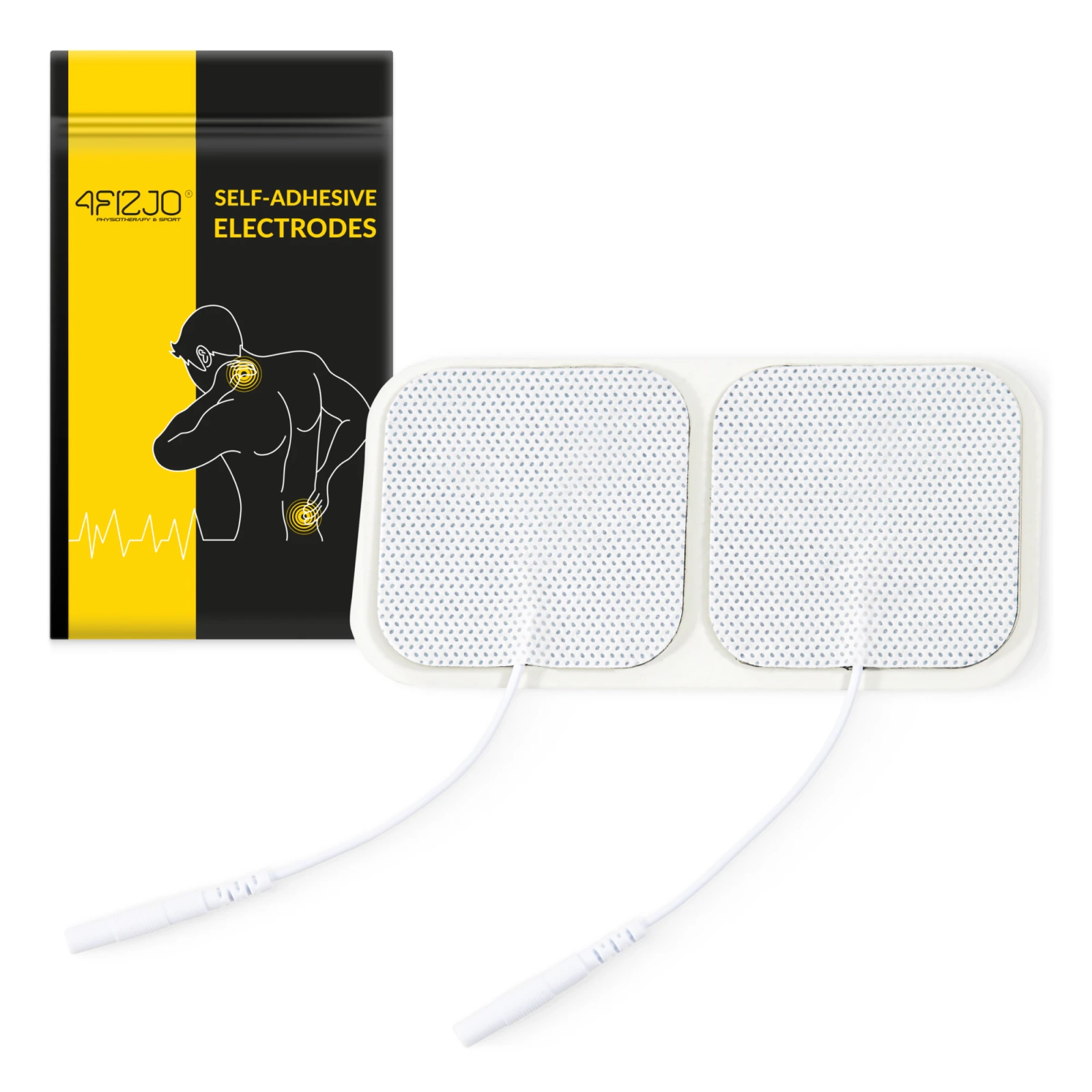 4Fizjo pašlīmējošie gēla elektrodi elektrostimulācijai TENS/EMS 50x50 mm, 2 gab.