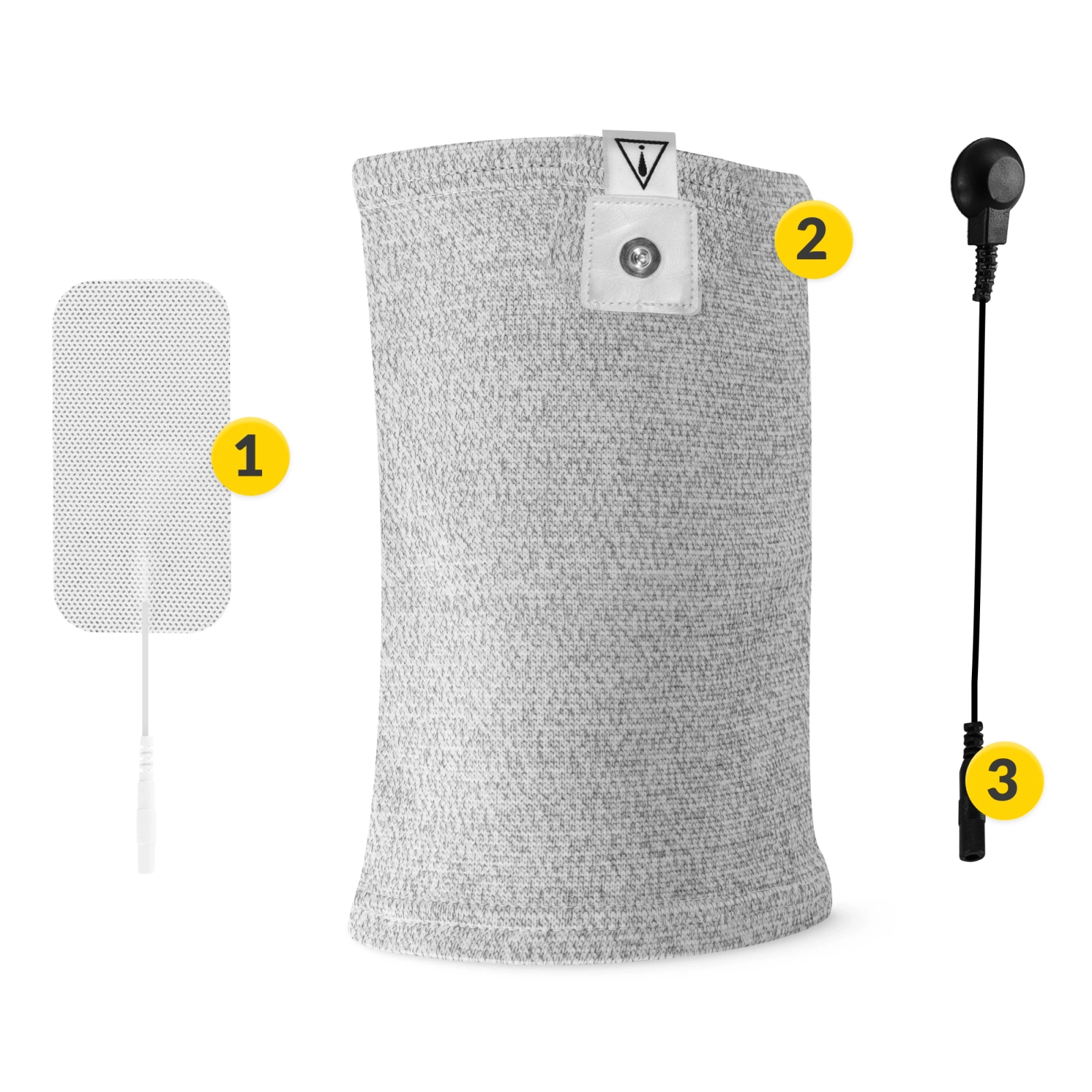 4Fizjo TENS Electrostimulation Elbow Band, Silver-White