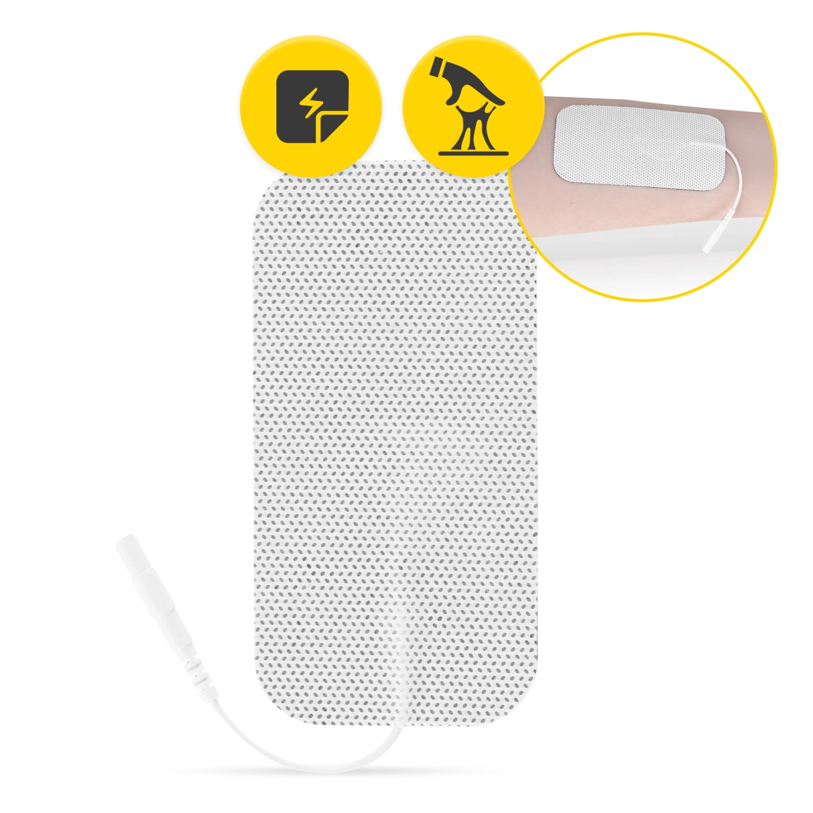 4Fizjo TENS Electrostimulation Elbow Band, Silver-White