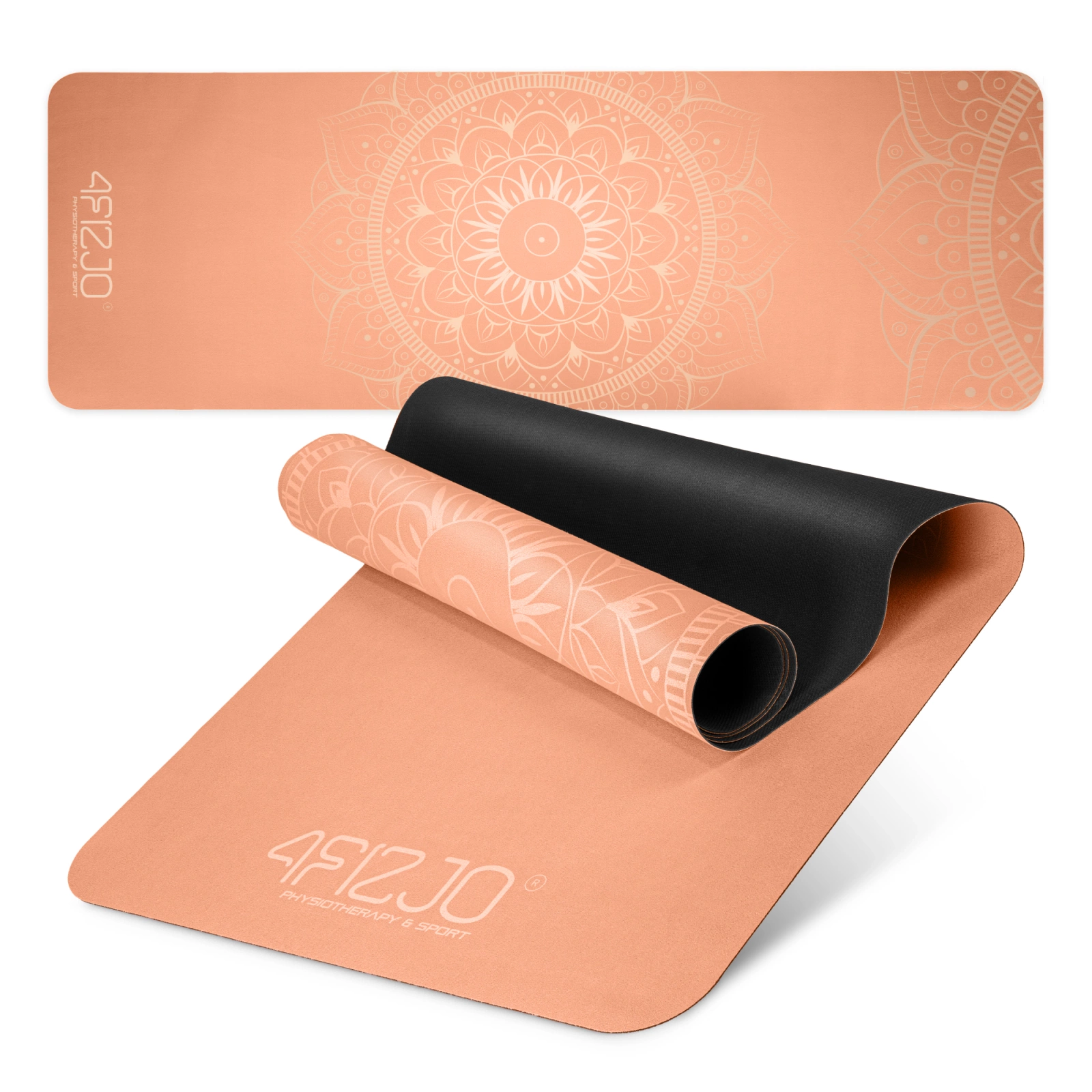 4FIZJO Suede Yoga and Exercise Mat 1.5 mm, Orange