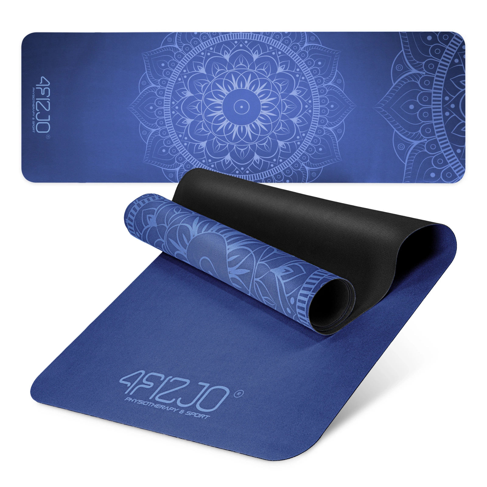 4FIZJO Suede Yoga and Exercise Mat 1.5 mm, Blue