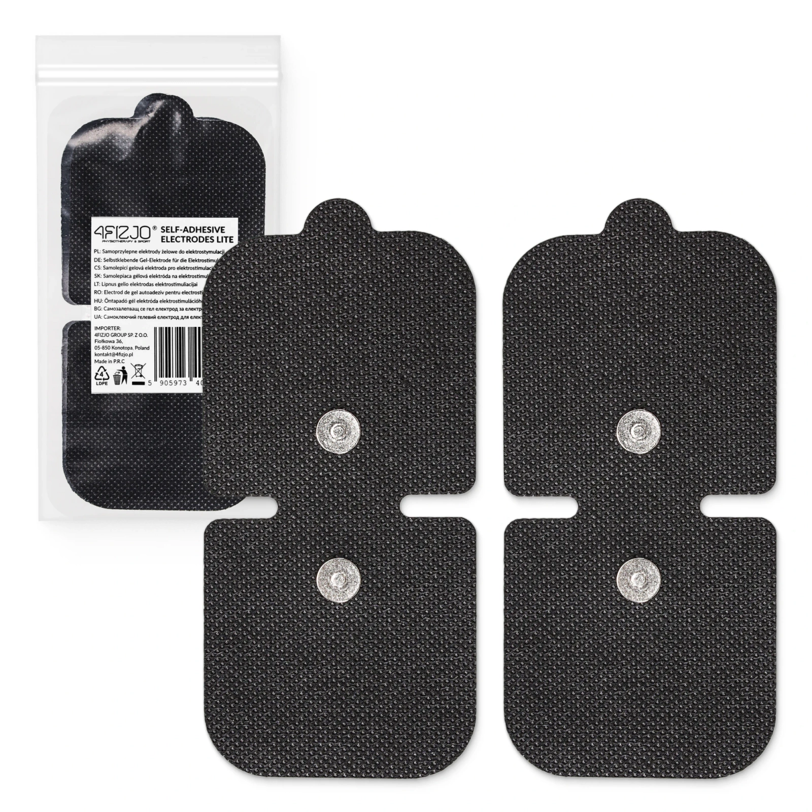 4Fizjo Combo LITE gēla elektrodi elektrostimulācijai, 2 gab., melni