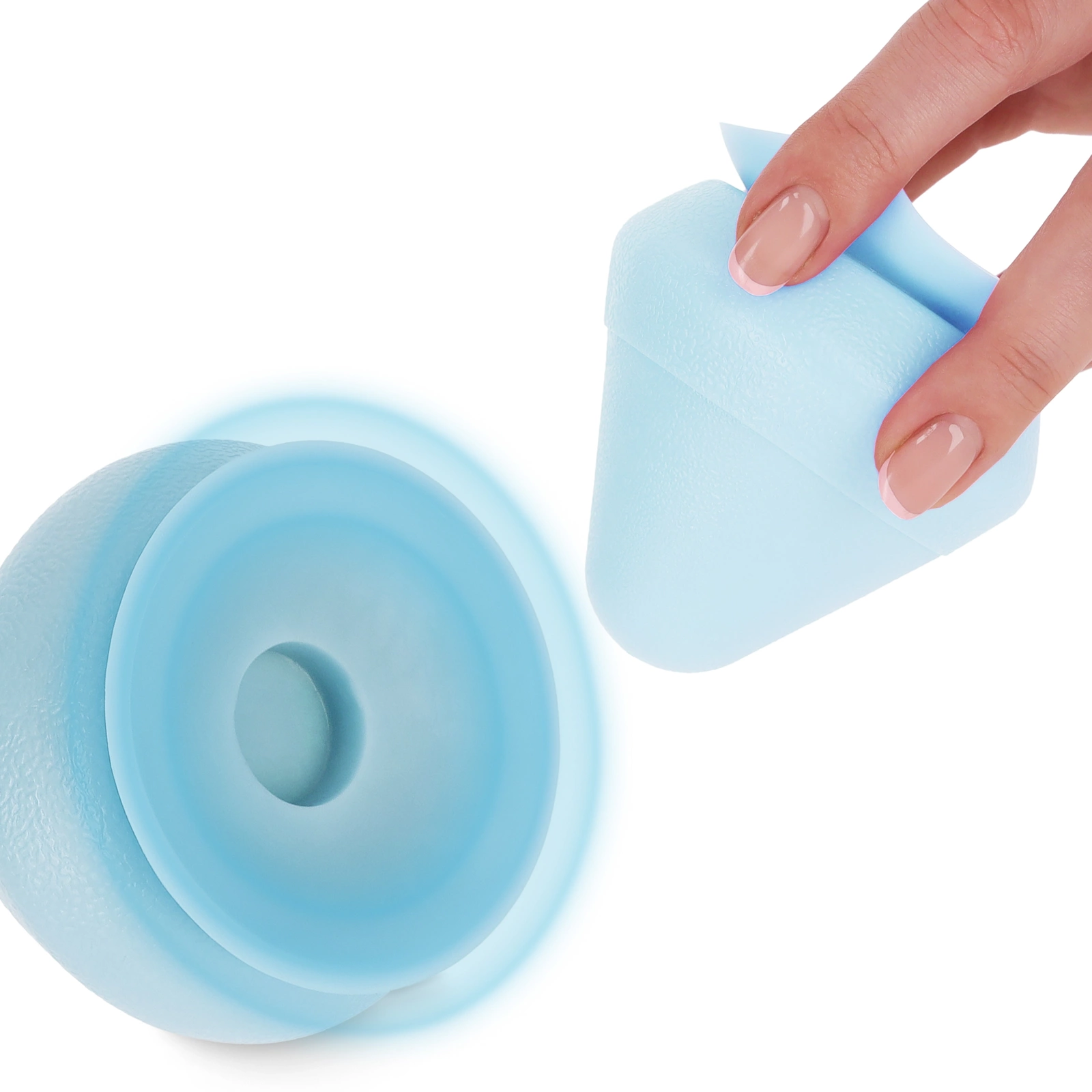 4Fizjo Trigger Point Massage Cone with Suction Cup, Blue