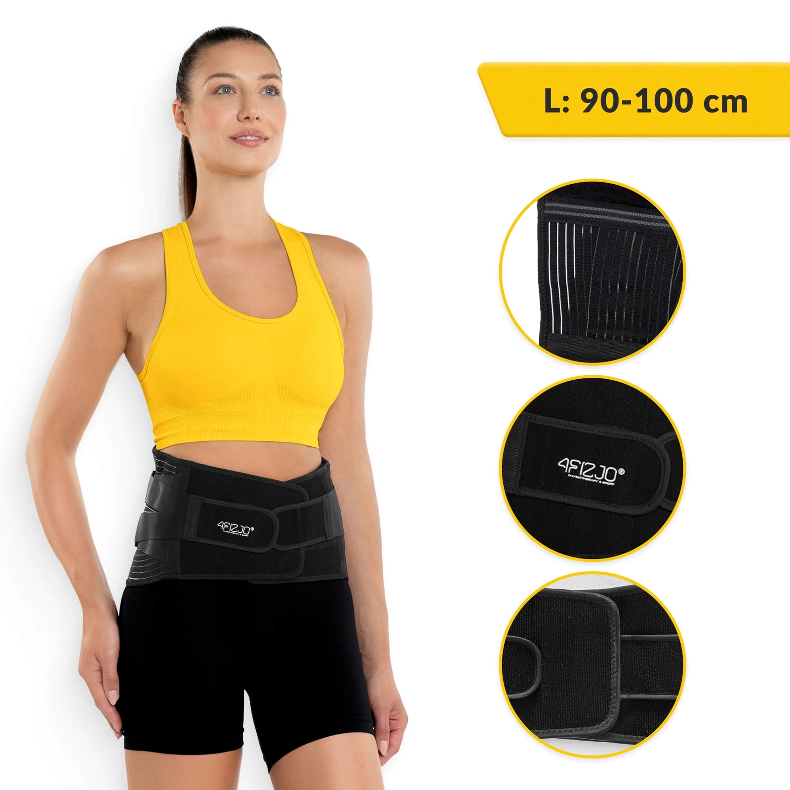 4Fizjo Orthopedic Lumbar Support Belt, Size L, Black